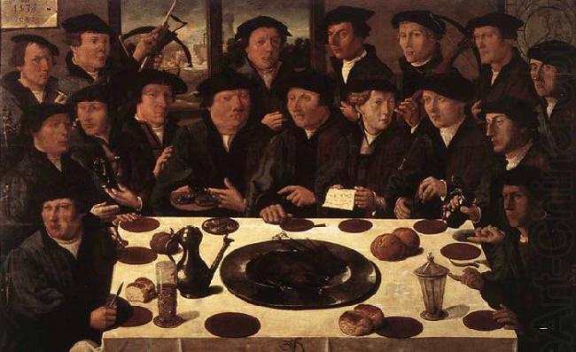 ANTHONISZ  Cornelis Banquet of Members of Amsterdam's Crossbow Civic Guard china oil painting image